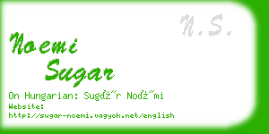 noemi sugar business card